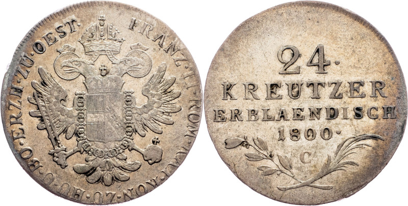 Franz I. (II.), 24 Kreuzer 1800, C, Prague Category : Franz I. (II.) - Collectio...