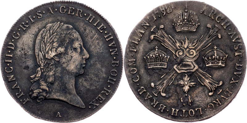 Franz I. (II.), 1/4 Thaler 1792, A, Vienna Category : Franz I. (II.) - Collectio...