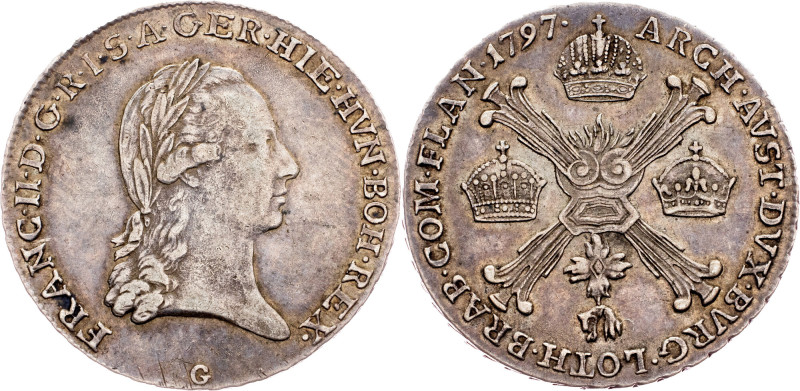 Franz I. (II.), 1/4 Thaler 1797, G, Nagybánya Category : Franz I. (II.) - Collec...