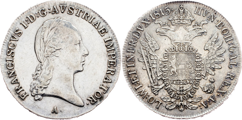 Franz I. (II.), 1/2 Thaler 1815, A, Vienna Category : Franz I. (II.) - Collectio...