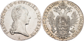 Franz I. (II.), 1/2 Thaler 1824, A, Vienna