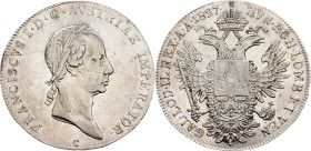 Franz I. (II.), 1/2 Thaler 1827, C, Prague