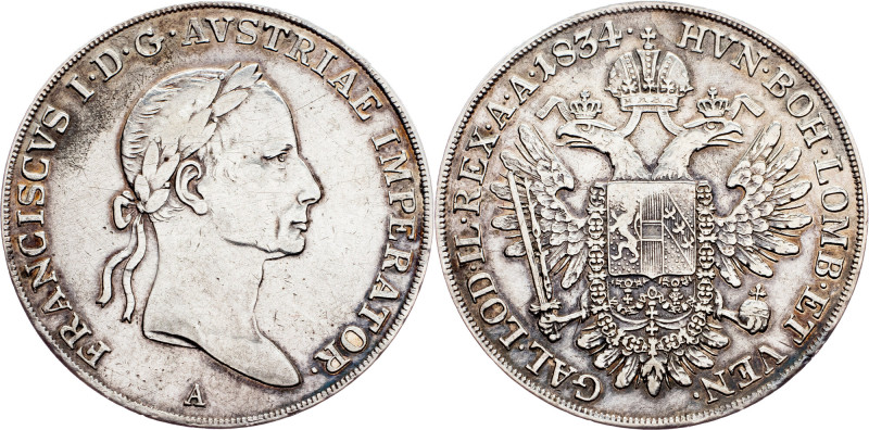 Franz I. (II.), 1/2 Thaler 1834, A, Vienna Category : Franz I. (II.) - Collectio...