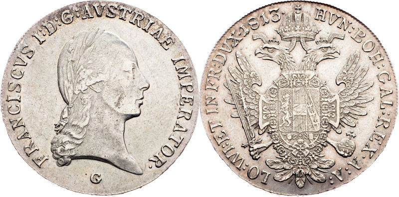 Franz I. (II.), 1 Thaler 1813, G, Nagybánya Category : Franz I. (II.) - Collecti...
