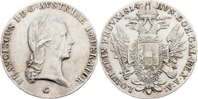 Franz I. (II.), 1 Thaler 1814, G, Nagybánya