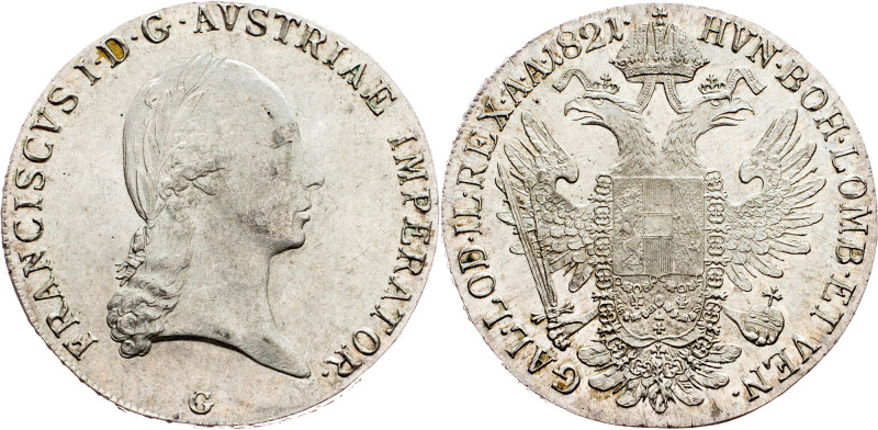 Franz I. (II.), 1 Thaler 1821, G, Nagybánya Category : Franz I. (II.) - Collecti...