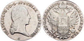 Franz I. (II.), 1 Thaler 1823, G, Nagybánya