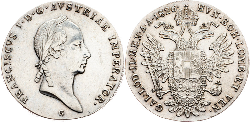 Franz I. (II.), 1 Thaler 1826, G, Nagybánya Category : Franz I. (II.) - Collecti...
