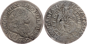 Leopold I., 6 Kreuzer 1676, Pressburg
