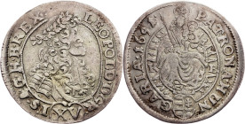 Leopold I., 15 Kreuzer 1691, KB, Kremnitz