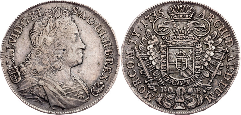 Charles VI., 1 Thaler 1735, KB, Kremnitz Category : Habsburg
Ruler/Area : Charl...