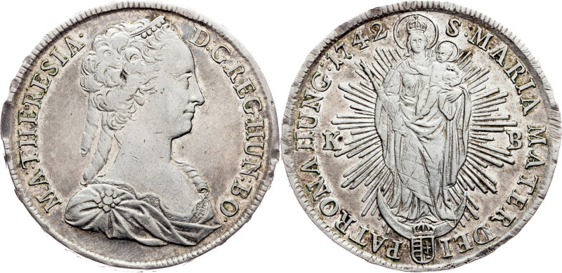 Maria Theresia, 1 Thaler 1742, KB, Kremnitz Category : Habsburg
Ruler/Area : Ma...