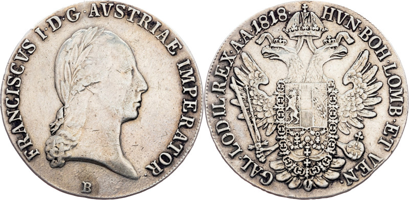 Franz I. (II.), 1 Thaler 1818, B Category : Habsburg
Ruler/Area : Franz I. (II....