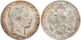 Franz Joseph I., 1 Gulden 1858, B