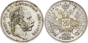 Franz Joseph I., 20 Kreuzer 1869, Vienna