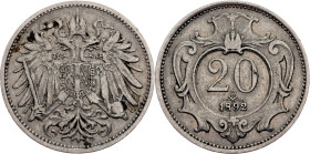 Franz Joseph I., 20 Heller 1892, Vienna