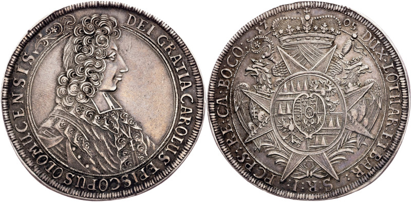 Charles III. Joseph of Lorraine, 1 Thaler 1705, Kremsier Category : Houses and R...