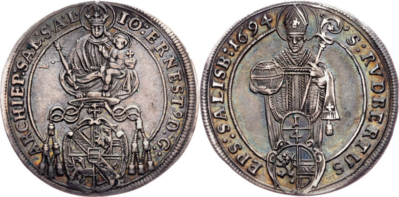 Johann Ernst von Thun, 1/4 Thaler 1694, Salzburg Category : Houses and Religion ...
