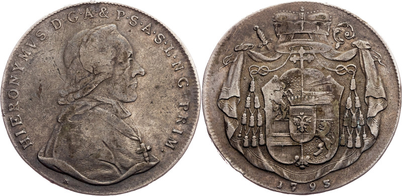 Hieronymus von Colloredo, 1 Thaler 1793, Salzburg Category : Houses and Religion...