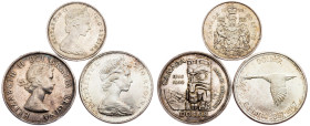 Canada, 1/2 Dollar, 1 Dollar 1958, 1966, 1967
