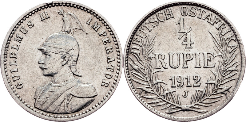 German East Africa, 1/4 Rupee 1912, J Category : German East Africa
Country/Reg...