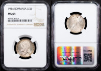 Romania, 1 Leu 1914