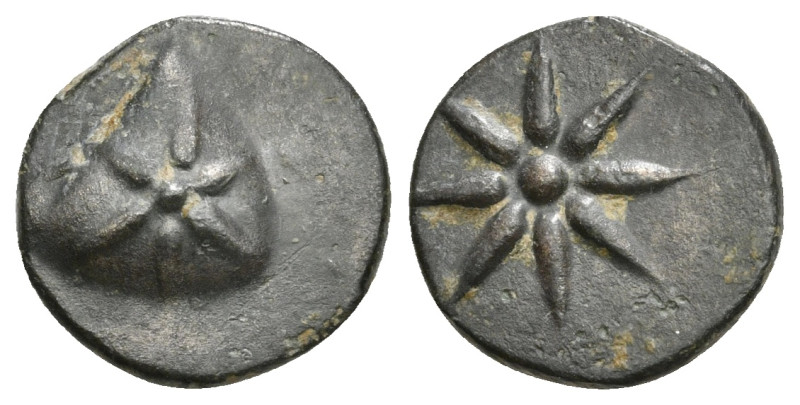 Pontos. Uncertain mint circa 200 BC. Æ
Pilos decorated with six-pointed star / E...