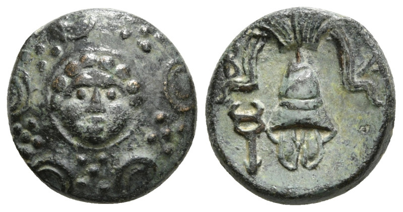 KINGS OF MACEDON. Philip III Arrhidaios (323-317 BC). Ae 1/2 Unit. Salamis.
Obv:...