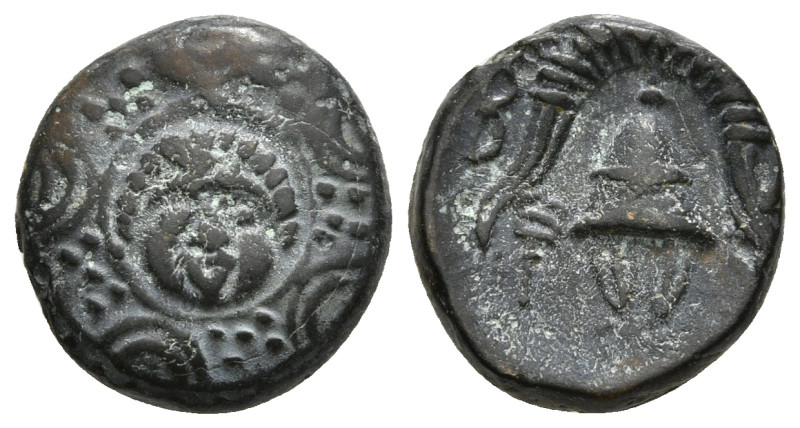 KINGS OF MACEDON. Philip III Arrhidaios (323-317 BC). Ae 1/2 Unit. Salamis.
Obv:...