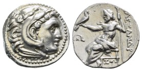 KINGS OF MACEDON. Alexander III 'the Great' (336-323 BC). Drachm. Uncertain mint.
Obv: Head of Herakles right, wearing lion skin.
Rev: AΛΕΞΑΝΔΡΟΥ.
...