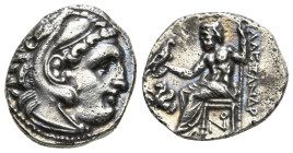 KINGS OF MACEDON. Alexander III 'the Great' (336-323 BC). Drachm. Uncertain mint.
Obv: Head of Herakles right, wearing lion skin.
Rev: AΛΕΞΑΝΔΡΟΥ.
Zeu...
