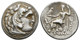 KINGS OF THRACE (Macedonian). Lysimachos (305-281 BC). Drachm. Kolophon.
Obv: Head of Herakles right, wearing lion skin.
Rev: ΛΥΣΙΜΑΧΟΥ / ΒΑΣΙΛΕΩΣ.
Ze...