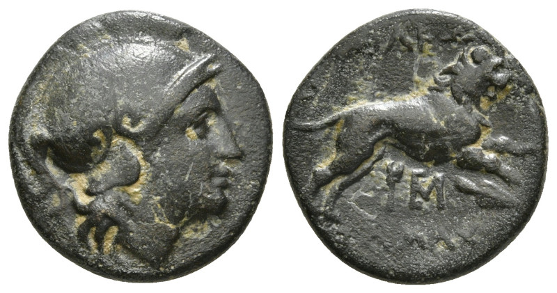 KINGS OF THRACE (Macedonian). Lysimachos (305-281 BC). Ae Unit. Lysimacheia.
Obv...