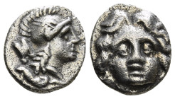 PISIDIA. Selge. Obol (Circa 350-300 BC).
Obv: Helmeted head of Athena right; astragalos to left. Rev : Facing gorgoneion. 0,88 g - 10,20 mm