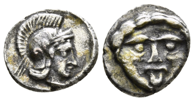 PISIDIA. Selge. Obol (Circa 350-300 BC).
Obv: Helmeted head of Athena right. Rev...