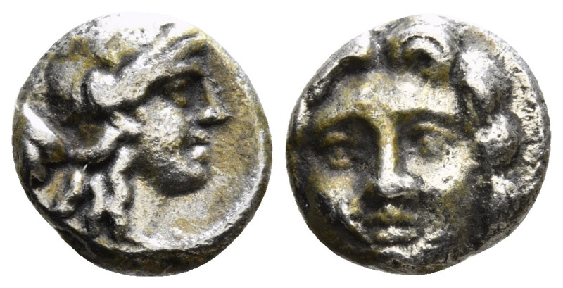 PISIDIA. Selge. Obol (Circa 350-300 BC).
Obv: Helmeted head of Athena right; ast...