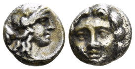 PISIDIA. Selge. Obol (Circa 350-300 BC).
Obv: Helmeted head of Athena right; astragalos to left. Rev : Facing gorgoneion. 0,85 g - 9,23 mm
