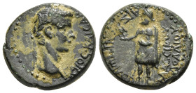 Phrygia, Aezanis Gaius, 37-41 Bronze 37-41, Æ. Laureate head r. Rev. Zeus standing l., holding eagle and scepter. SNG Cop. 76. RPC 3079. Very Fine.
Ma...