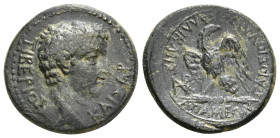 PHRYGIA. Apamea. Tiberius (14-37). Ae. Gaois Ioulios Kallikles, magistrate.
Obv: ΤΙΒΕΡΙΟΣ ΚΑΙΣΑΡ.
Bare head right.
Rev: ΓΑΙΟΣ ΙΟΥΛΙΟΣ ΚΑΛΛΙΚΛΗΣ ΑΠΑΜΕΩ...