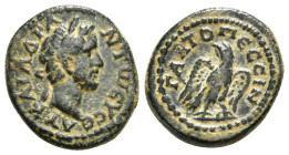 GALATIA. Pessinus. Antoninus Pius, 138-161. Hemiassarion. ΑΥ ΚΑΙ ΑΔΡ Α - ΝΤω EΥСE Laureate head of Antoninus Pius to right. Rev. ΠEССΙΝ ΓΑΛ ΤΟ Eagle s...
