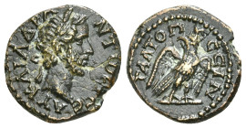 GALATIA. Pessinus. Antoninus Pius, 138-161. Hemiassarion. ΑΥ ΚΑΙ ΑΔΡ Α - ΝΤω EΥСE Laureate head of Antoninus Pius to right. Rev. ΠEССΙΝ ΓΑΛ ΤΟ Eagle s...