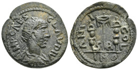 PISIDIA. Antioch. Claudius II Gothicus (268-270). Ae.
Obv: IMP CAES CLAVDIV.
Radiate, draped and cuirassed bust right.
Rev: ANTIOCH CL / S R.
Vexillum...