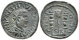 PISIDIA. Antiochia. Claudius II Gothicus (268-270). Ae.
Obv : IMP CAES M AVP CLAVDIV.
Radiate, draped and cuirassed bust right.
Rev : ANTIOCHI / SR.
V...