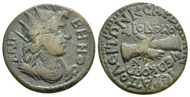 PHRYGIA. Hierapolis. Pseudo-autonomous. Time of Philip I 'the Arab' (244-249). Ae. Homonoia issue with Sardeis.
Obv: ΛΑΙΡΒΗΝΟϹ.
Radiate and draped bus...