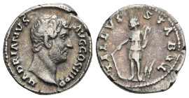 HADRIAN (117-138). Denarius. Rome.
Obv: HADRIANVS AVG COS III P P.
Laureate bust right, slight drapery on far shoulder.
Rev: TELLVS STABIL.
Tellus sta...