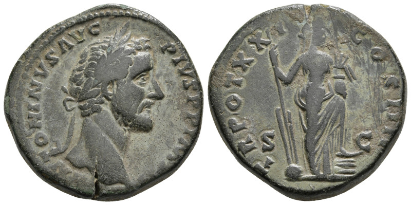 ANTONINUS PIUS (138-161). Sestertius. Rome.
Obv: ANTONINVS AVG PIVS P P IMP II.
...
