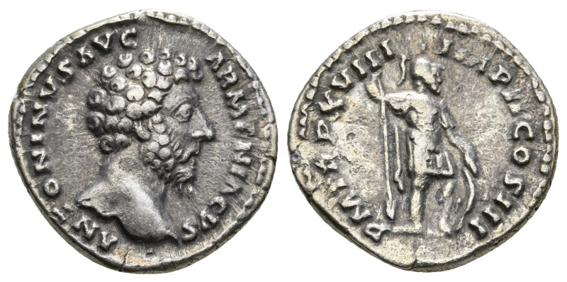 MARCUS AURELIUS (161-180). Denarius. Rome.
Obv: ANTONINVS AVG ARMENIACVS.
Laurea...