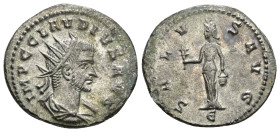 CLAUDIUS II GOTHICUS (268-270). Antoninianus. Antioch.
Obv: IMP C CLAVDIVS AVG.
Radiate, draped and cuirassed bust right.
Rev: SALVS AVG / E.
Isis sta...