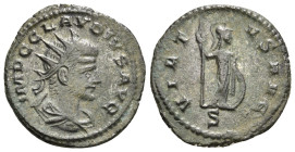 Claudius II (Gothicus) AD 268-270. Antioch
Billon Antoninianus
IMP C CLAVDIVS AVG, radiate head right / VIRTVS AVG, Minerva standing right, holding sp...