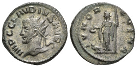 CLAUDIUS II GOTHICUS (268-270). Antoninianus. Antioch.
Obv: IMP C CLAVDIVS AVG.
Radiate head left.
Rev: IVNO REGINA.
Juno standing left holding patera...
